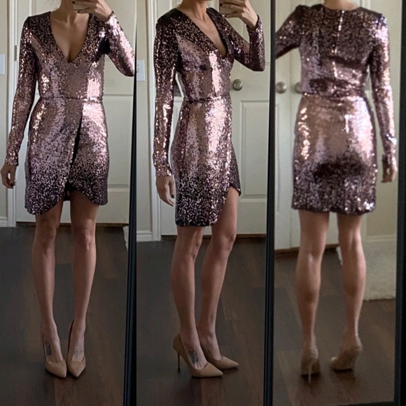 Charlotte Russe Dresses & Skirts - NWT Charlotte Russe pink black ombré sequin dress